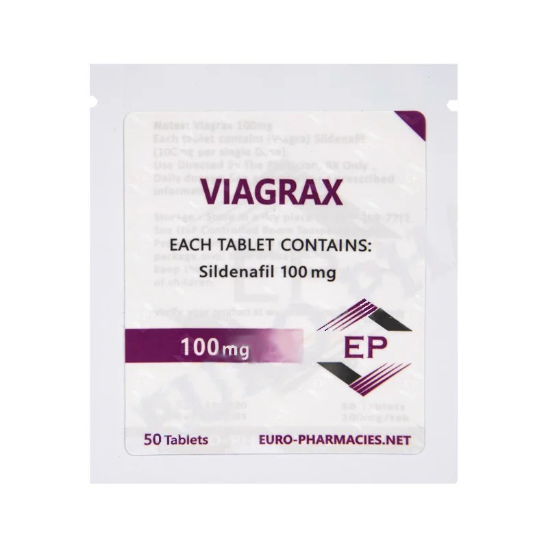Viagrax (Sildenafil) – 100mg/tab – 50 tab/bag EU Euro-Pharmacies