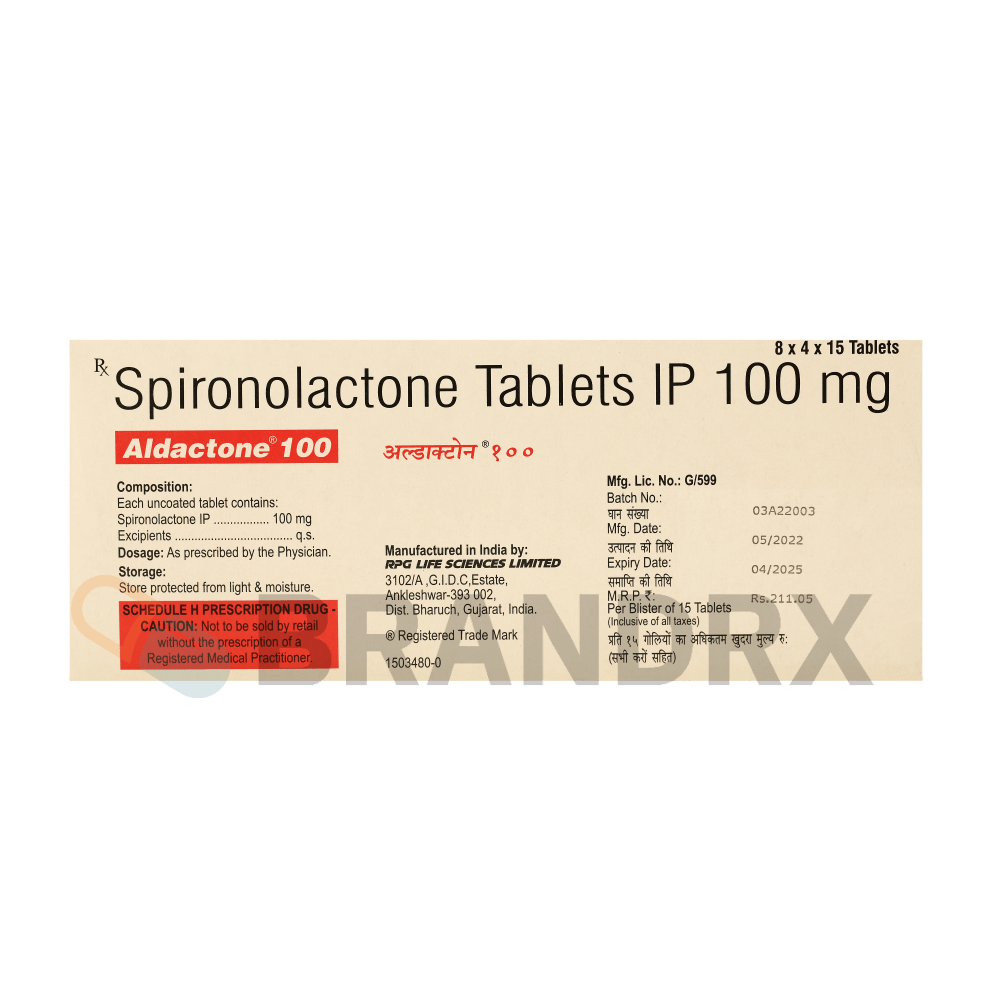Aldactone 100 mg RPG Life Sciences Ltd.