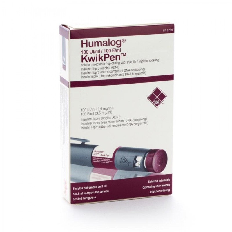 Humalog Kwikpen 100IU/ml Eli Lilly