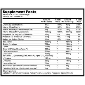 SPECIMEN – INTENSE PRE WORKOUT 264g Pharmaceutical