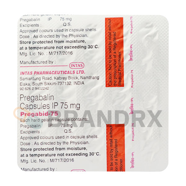 Pregabid 75 mg Intas Pharmaceuticals