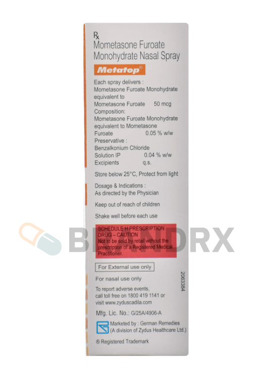 Metatop Nasal Spray 12 g Pharmaceutical