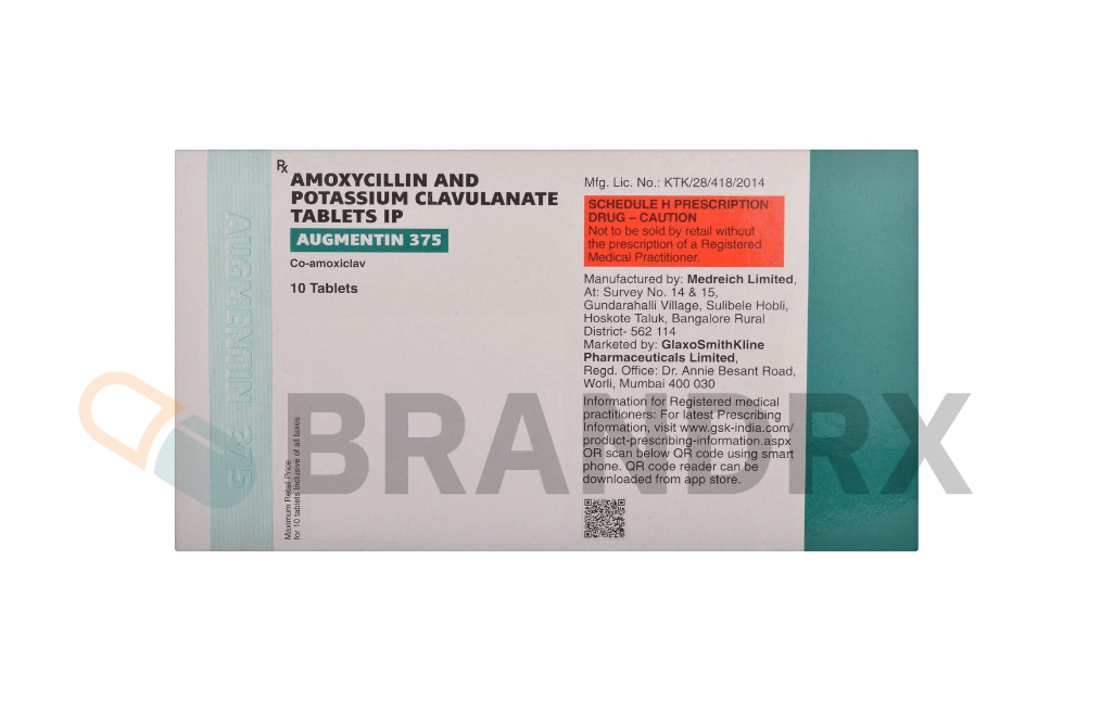 Augmentin 375 mg Glaxosmithkline