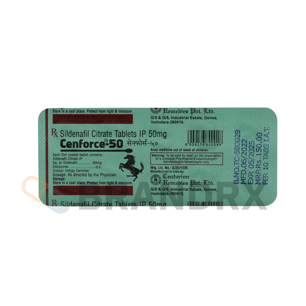 Cenforce 50 mg Centurion Laboratories