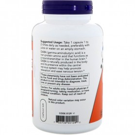 NOW GABA 750 mg, 200 kapsul Now foods