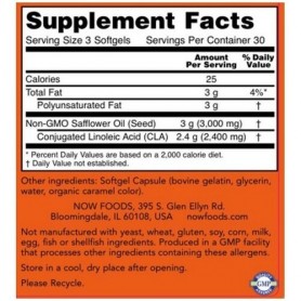 NOW Foods – CLA 800 mg Softgels 180 tabs Now foods