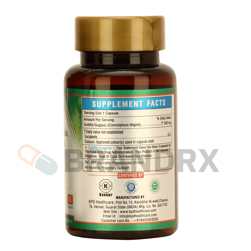 Shuddha Guggulu 500 mg Ayurleaf Inc.