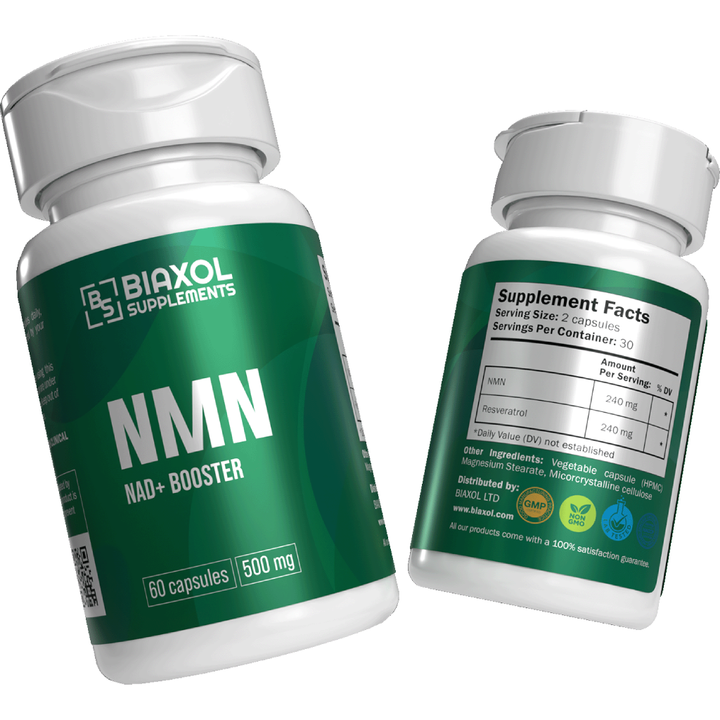 NMN & Resveratrol (NAD+ Booster) in Capsules Biaxol Supplements