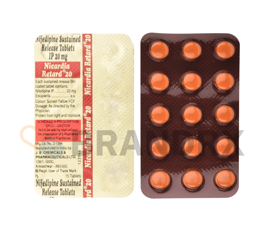 Nicardia Retard 20 mg J.B. Chemicals & Pharmaceuticals Ltd.