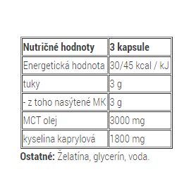 METABOLIC NUTRITION – MCT 3000 180 caps Metabolic Nutrition