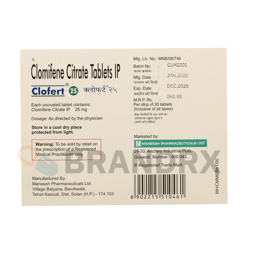 Clofert 25 mg Svizera Healthcare