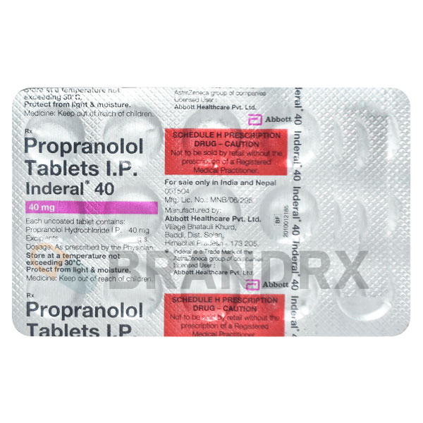 Inderal 40 mg Abbott Healthcare Pvt. Ltd.