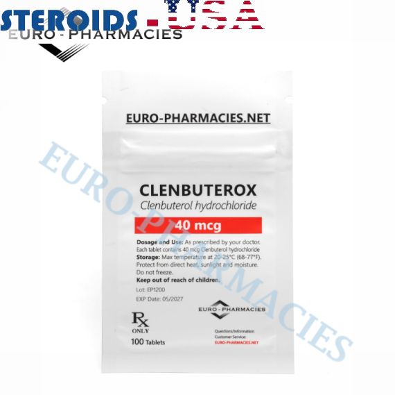 Clenbuterox (Clenbuterol) – 40mcg/tab, 100 pills/bag – Euro-Pharmacies Euro-Pharmacies