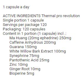 Revange Nutrition – Thermal pro revolution 60 kapsul Revange Nutrition
