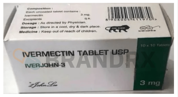 Iverjohn 3 mg Johnlee Pharmaceuticals