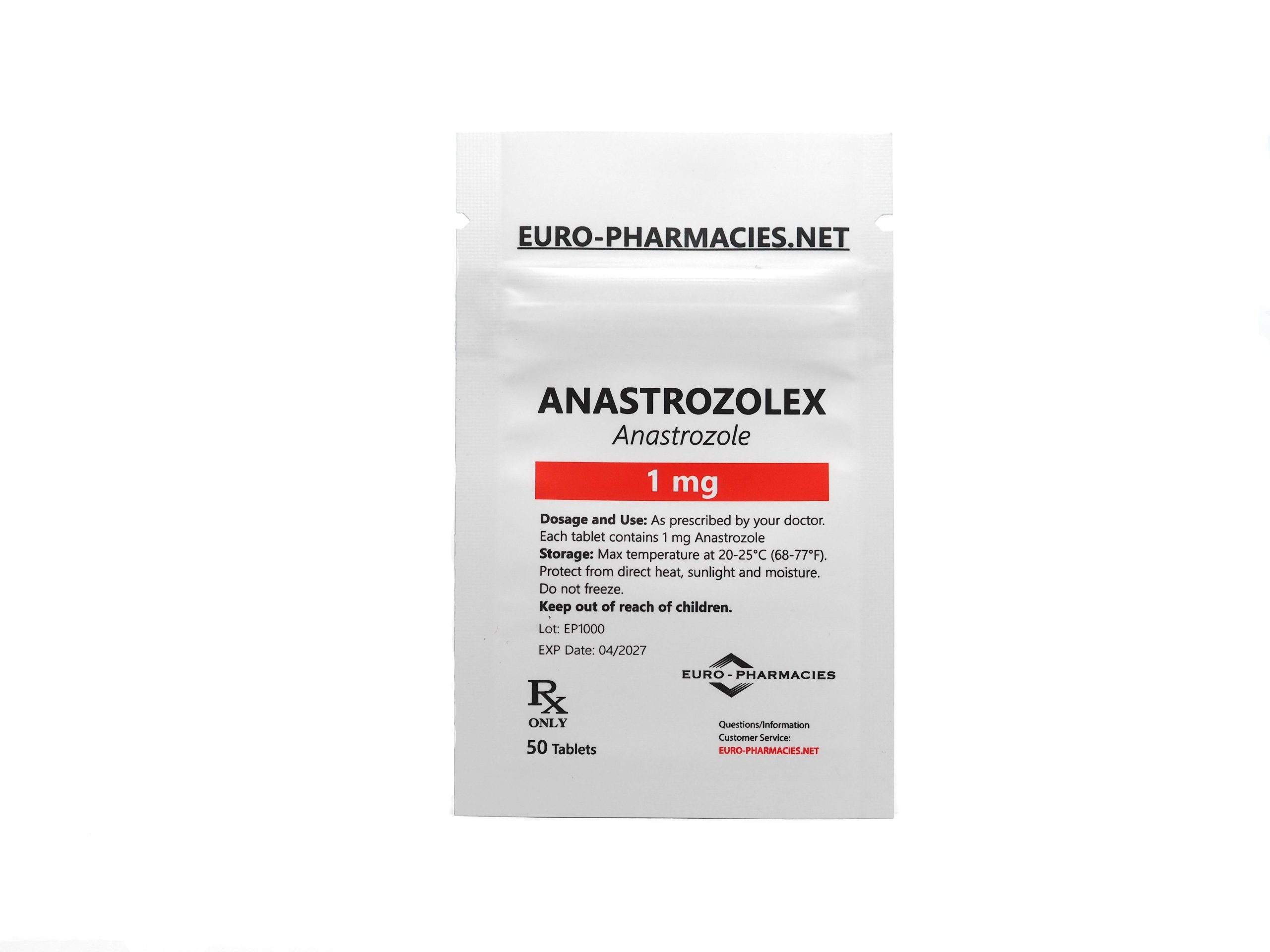 Anastrozolex (Arimidex) 1mg/tab -50 tab/bag USA Pharmaceutical