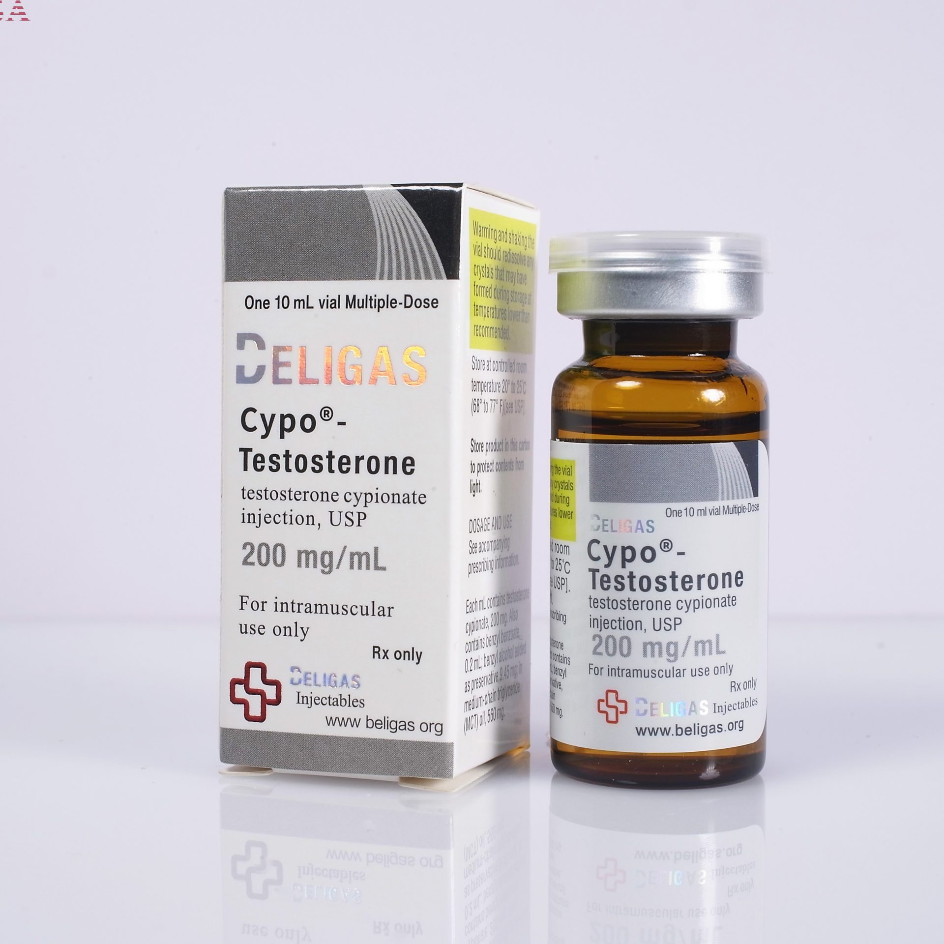 Testosterone Cypionate Beligas Pharmaceutical 10ml vial Beligas