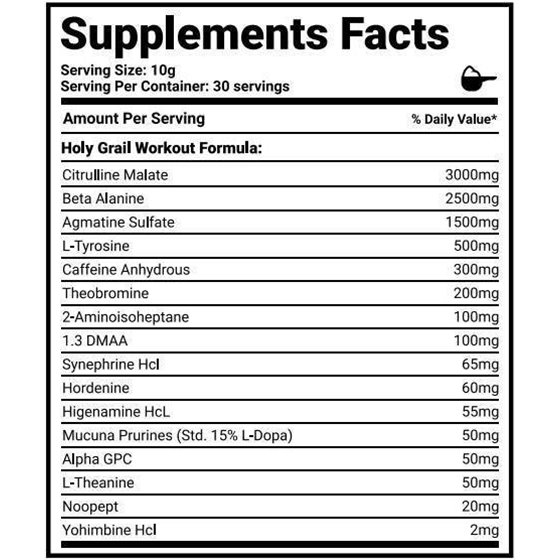 HOLY GRAIL PRE – WORKOUT DMAA 300 G Pharmaceutical