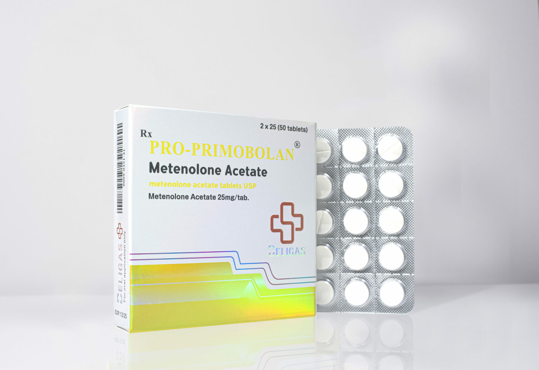 Beligas Pharma Pro-Primobolan 25mg x 50 tabs Beligas