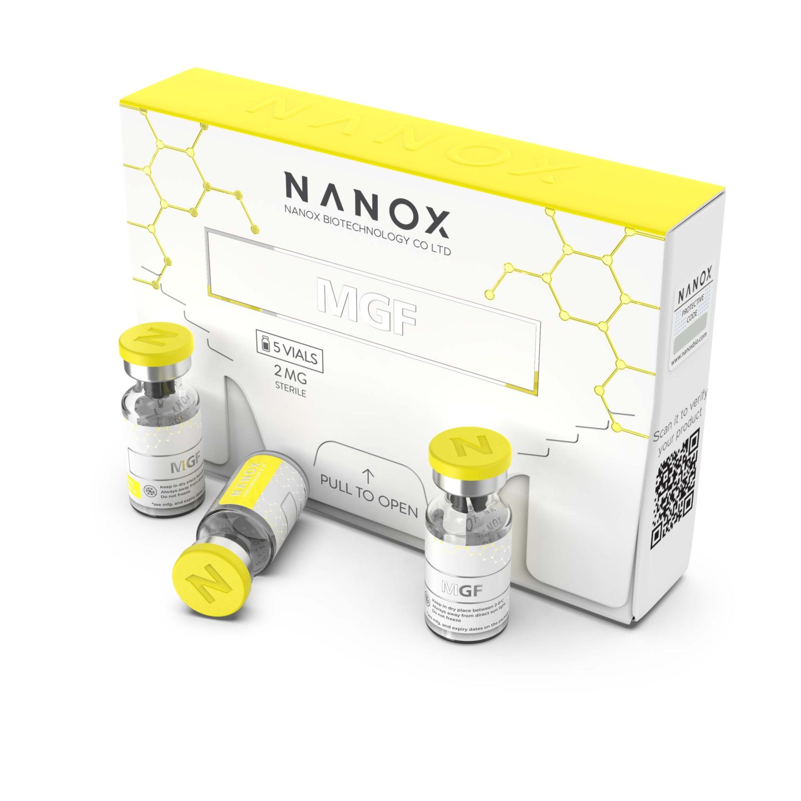 MGF, 5 VIALS x 2MG Nanox Nanox