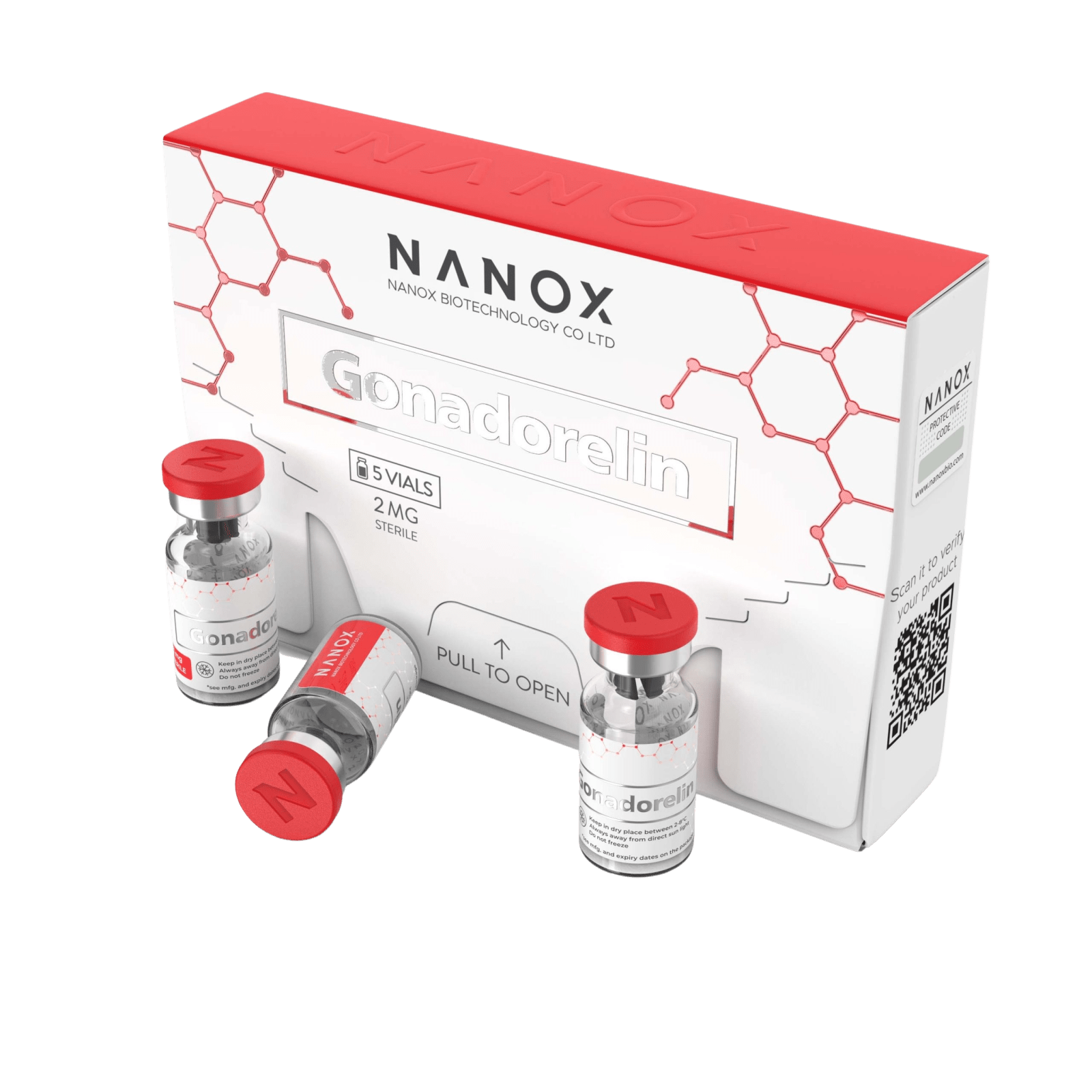 GONADORELIN, 5 VIALS x 2MG Nanox Nanox